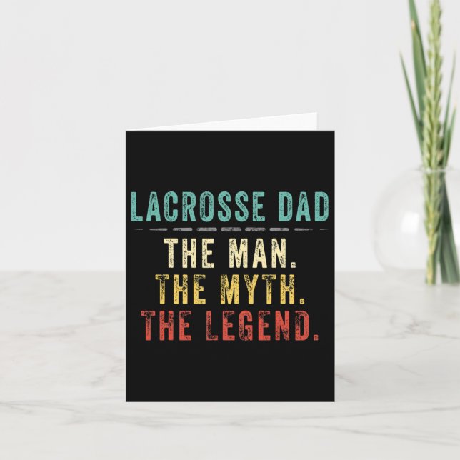 Mens Lacrosse Dad Fathers Day Gift Lacrosse Man My Card (Front)