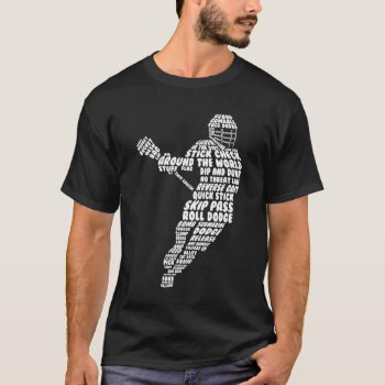 Men's Lacrosse Figure Funny Graphic T-shirt by TheWrightShirts at Zazzle