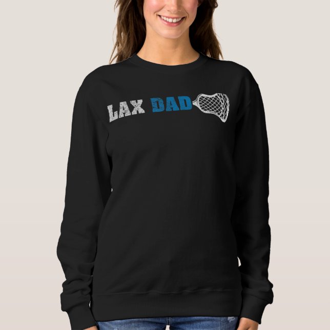 Mens Lacrosse Sports  Retro Style Lacrosse Dad Fat Sweatshirt (Front)
