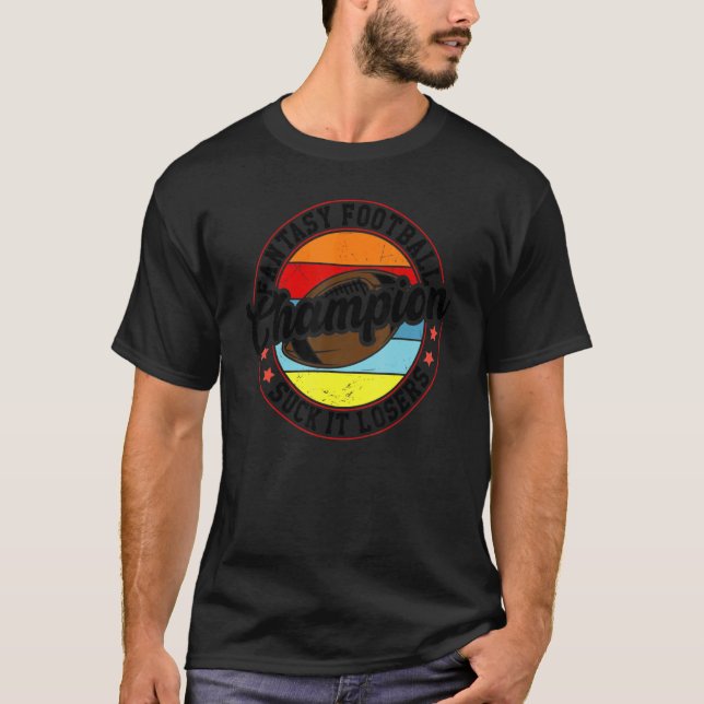 Mens  Last Place Losers Fantasy Football Champ Cha T-Shirt (Front)