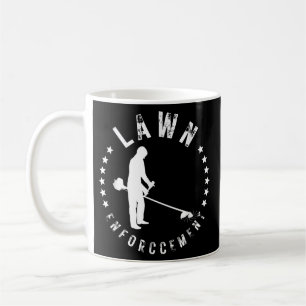 Mens Lawn Enforcement Funny Mowing Landscaping Coffee Mug