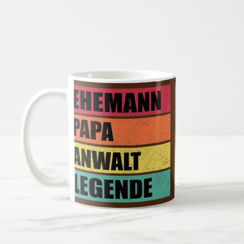 Mens Lawyer Dad Legend Husband Wedding Fathers Coffee Mug