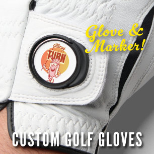 Mens League Scramble Retro Hot Dog At The Turn Golf Glove