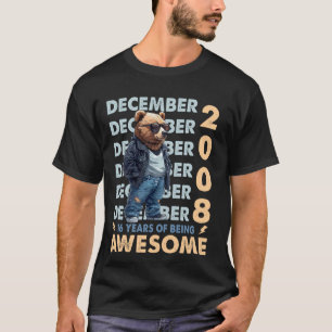 Mens Legend December 2008 16th Birthday Bear 16 Ye T-Shirt