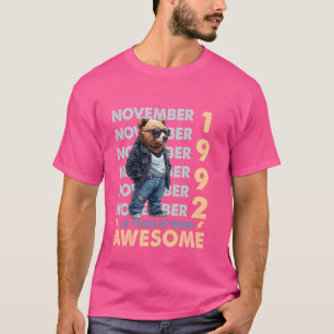 Mens Legend November 1992 32nd Birthday Bear 32 Ye T-Shirt