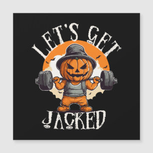 Mens Lets Get Jacked Pumpkin Jack-O-Lantern Funny