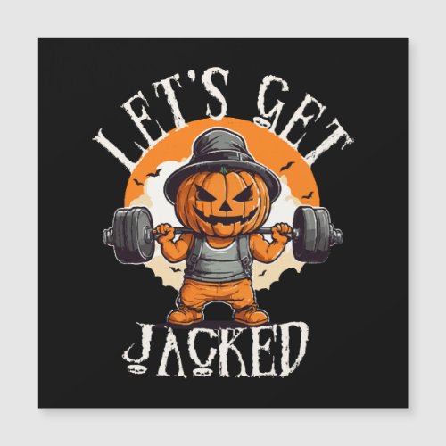 Mens Lets Get Jacked Pumpkin Jack_O_Lantern Funny