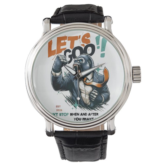 MEN'S LET'S GOO LESSONS LEARN SILVER EWATCH  WATCH (Front)