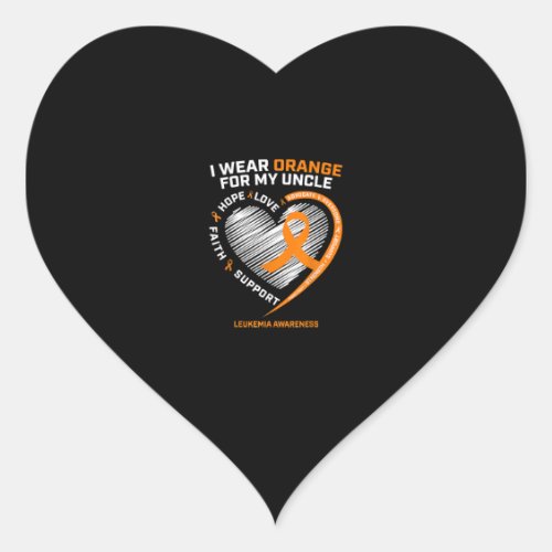 Mens Leukemia Awareness Gifts Uncle Women Kids Heart Sticker