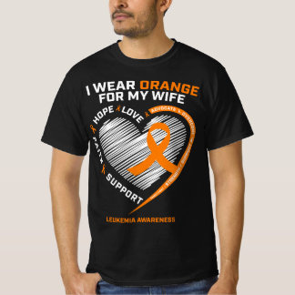 Men's Leukemia Awareness Wife Husband T Leukemia T-Shirt