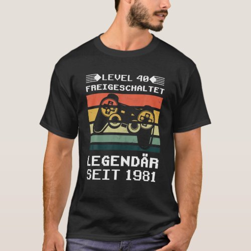 Mens Level 40 Unlocked 40Th Birthday Man Gift T_Shirt