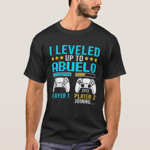 Mens Leveled Up To Abuelo New Spanish Grandpa Vide T-Shirt