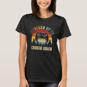 Mens Leveled Up To Cousin Again Video Gamer Father T-Shirt