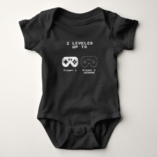 Mens Leveled Up To Uncle Gift Gamer Gaming Pregnan Baby Bodysuit