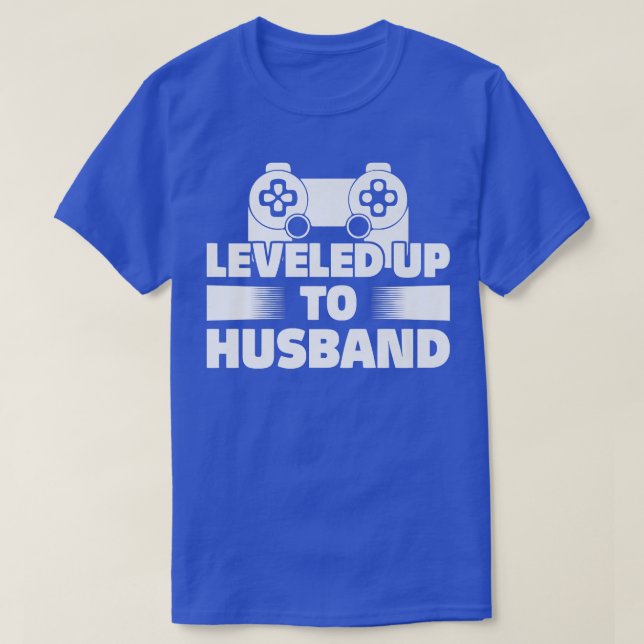 Mens Leveling Up To Husband Gamer Saying Wedding  T-Shirt (Design Front)