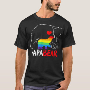 Mens LGBT Daddy Papa Bear Gay Pride Proud Dad Fath T-Shirt