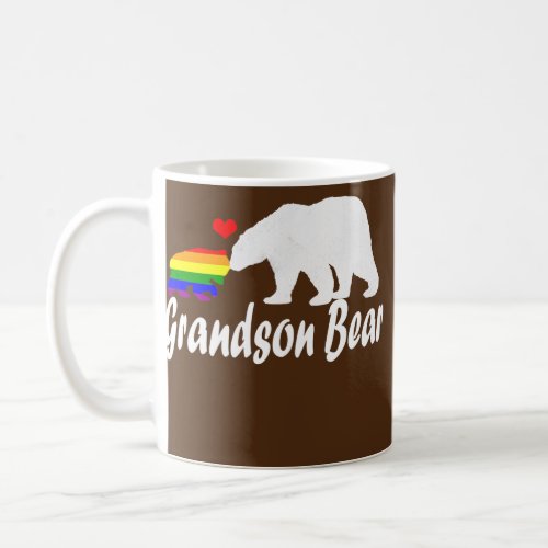 Mens LGBT Grandson Bear Gay Pride Equal Rights Coffee Mug