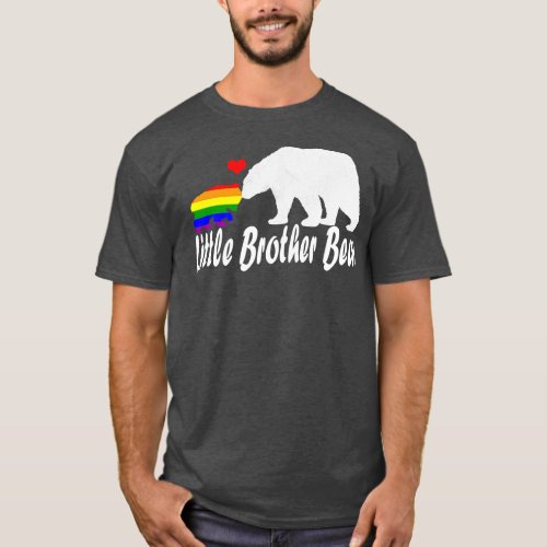 Mens LGBT Little Brother Bear Gay Pride Equal T_Shirt