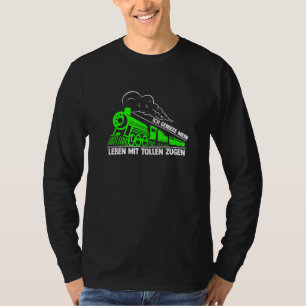 Mens Life Full Of Trains Locomotive Model Railway T-Shirt