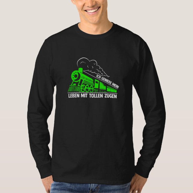 Mens Life Full Of Trains Locomotive Model Railway T-Shirt (Front)