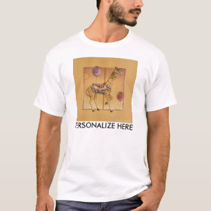 Mens Light Tees - Carousel Giraffe