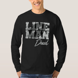 Mens Lineman Dad  Football Player Matching Family T-Shirt
