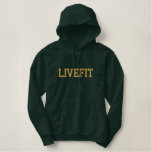 Men&#39;s &quot;livefit&quot; Embroidered Pullover Hoodie at Zazzle
