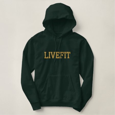 Men's "livefit" Embroidered Pullover Hoodie