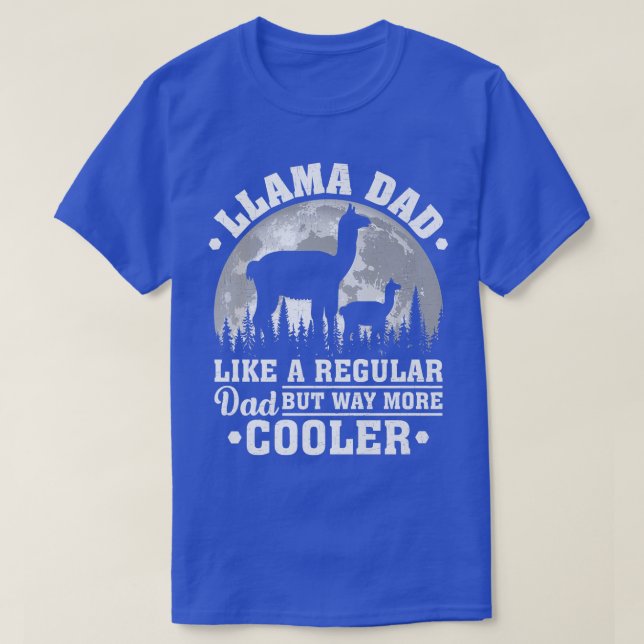 Mens Llama Dad Like A Regular Dad Funny Llama Fath T-Shirt (Design Front)