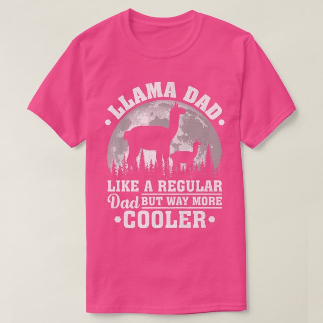 Mens Llama Dad Like A Regular Dad Funny Llama Fath T-Shirt (Design Front)