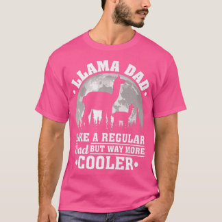 Mens Llama Dad Like A Regular Dad Funny Llama Fath T-Shirt