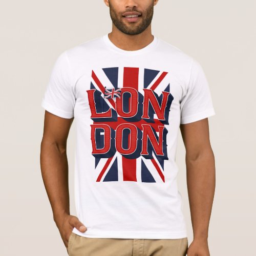Mens London Flag T_shirt  White