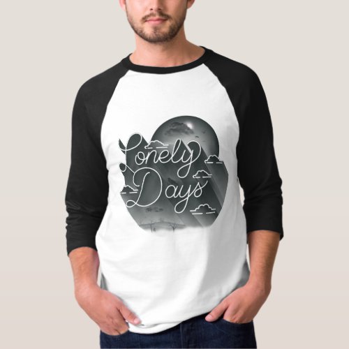 Mens Lonely Days Baseball Tee