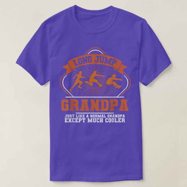 Mens Long Jump Grandfather Triple Jumper Grandpa T T-Shirt (Design Front)