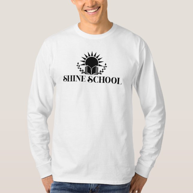 mens long sleeve black logo T-Shirt (Front)