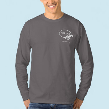 Men's Long Sleeve Business Shirt With Custom Logo by MISOOK at Zazzle