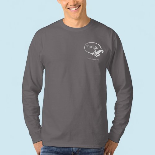 Mens Long Sleeve Business Shirt with Custom Logo