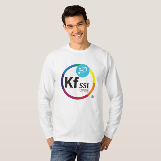 Mens Long Sleeve Cotton T-Shirt with KFSSI Logo (Front Full)