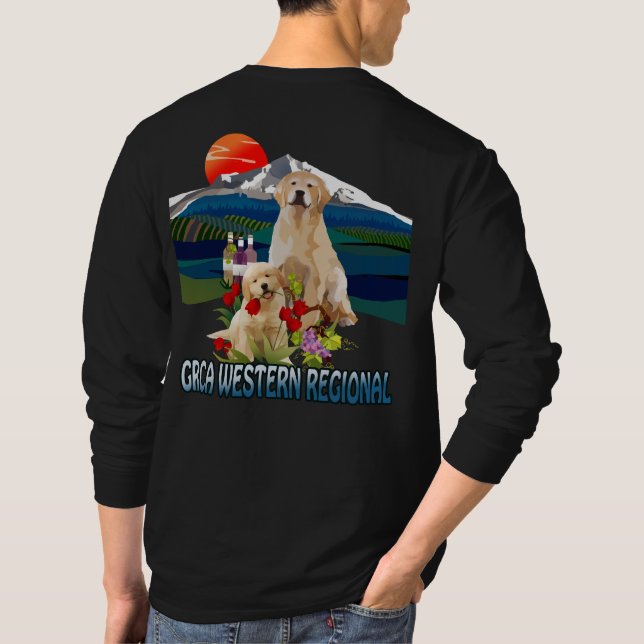 Men's Long Sleeve Golden Retriever T-shirt (Back)