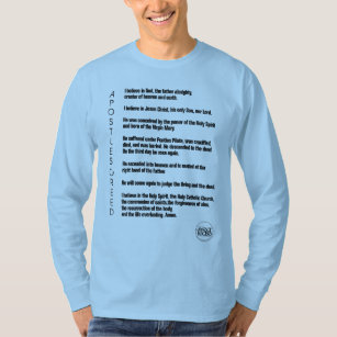 Men's Long Sleeve Light Blue "Apostle's Creed" T-Shirt