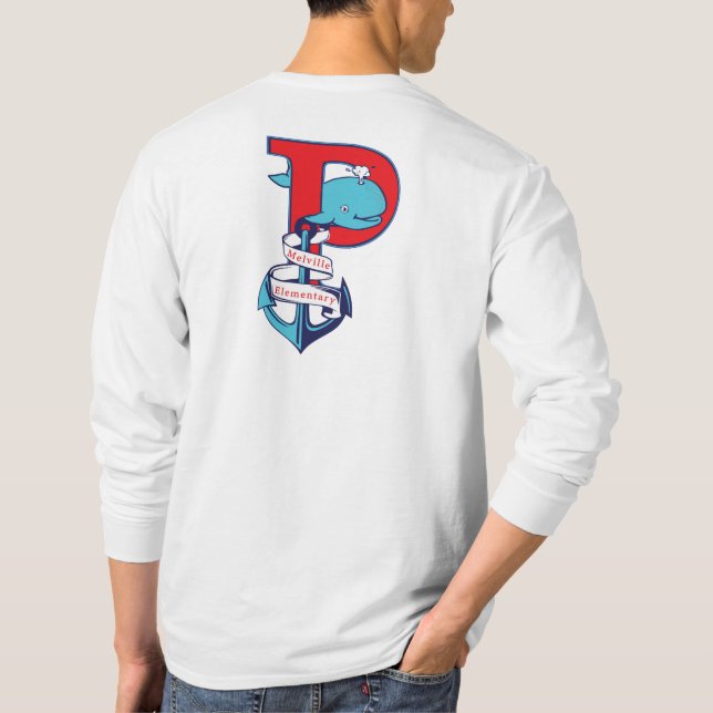 Men's Long-sleeve T with Anchor back T-Shirt (Back)