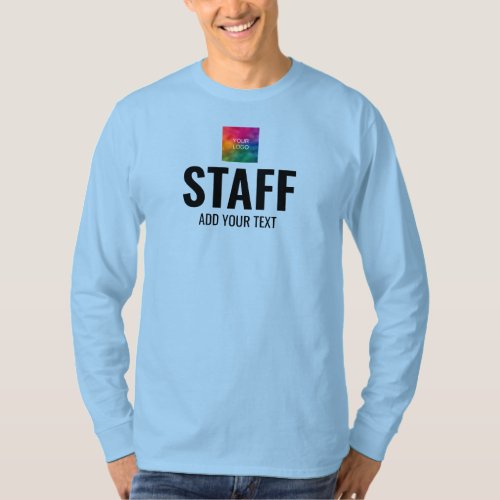 Mens Long Sleeve Tee Shirts Crew Staff Member