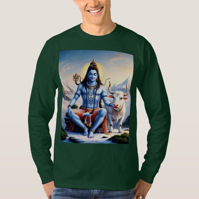 Men's Lord Shiv T-Shirt - Spiritual Hindu Design (Front)