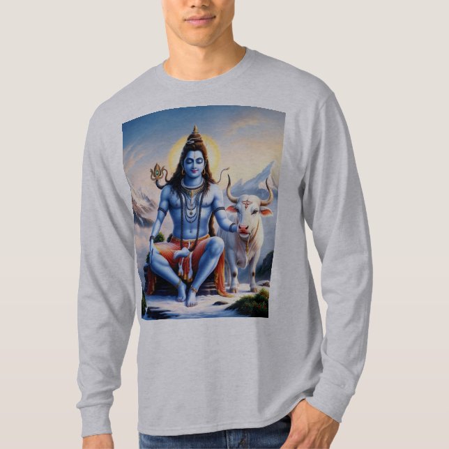 Men's Lord Shiv T-Shirt - Spiritual Hindu Design (Front)