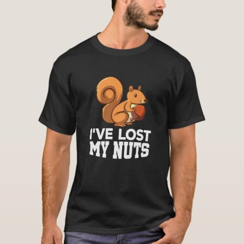 Mens Lost My Nuts Squirrel Funny Vasectomy T_Shirt