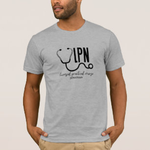Men's LPN Licensed Practical Nurse Stethoscope T-Shirt