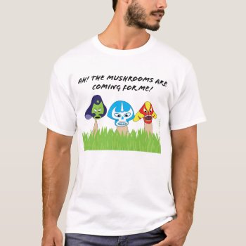 Mens-luchador Mushrooms Shirt by Thinking_Sideways at Zazzle