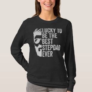 Mens Lucky To Be The Best Stepdad Ever Stepfather T-Shirt