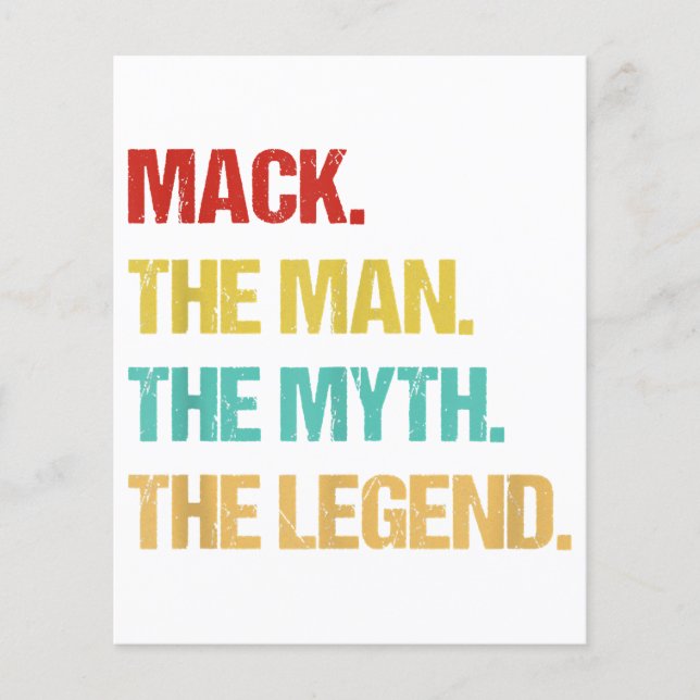 Mens Mack The Man The Myth The Legend (Front)