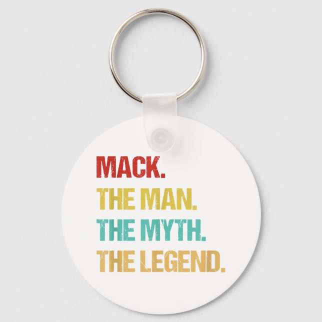 Mens Mack The Man The Myth The Legend Keychain (Front)